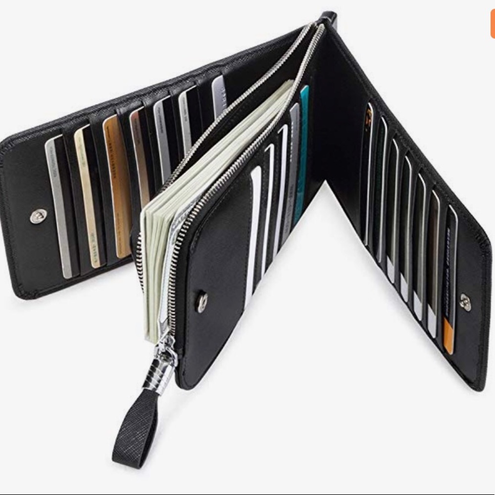 Leather Credit Card RFID Purse Wallet